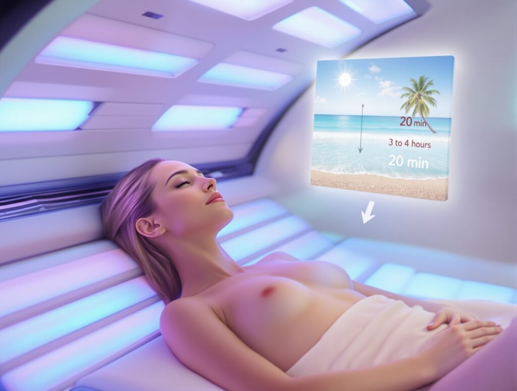 20 minutes d'uv correspond a combien de temps au soleil