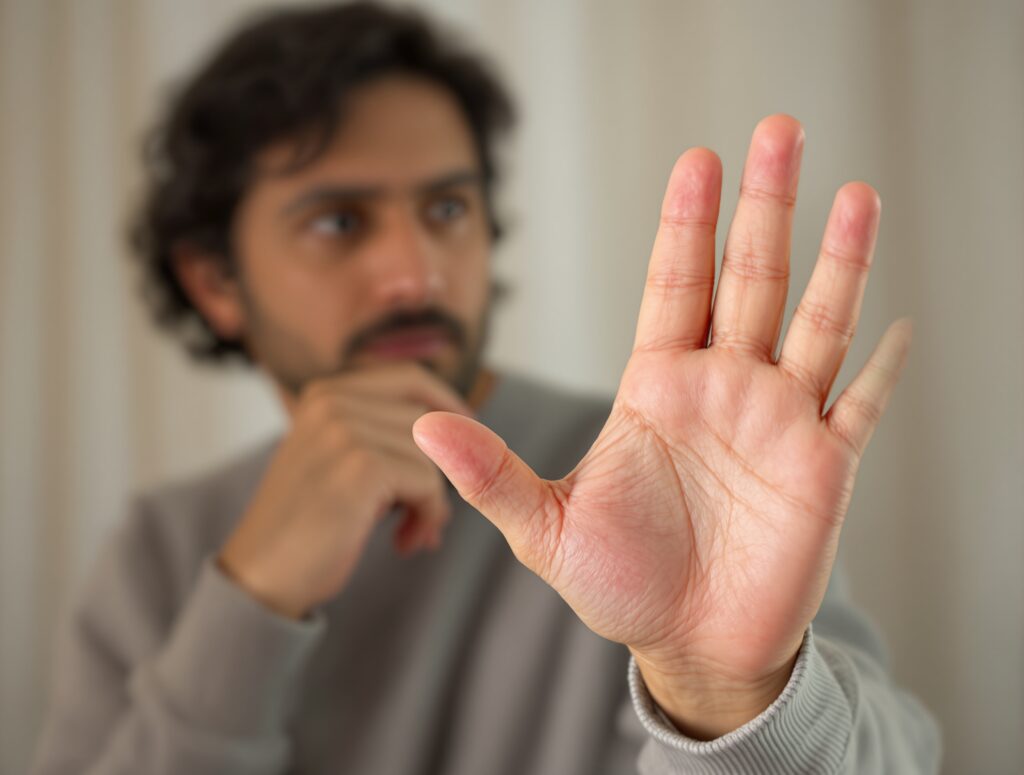 main droite qui gratte signification